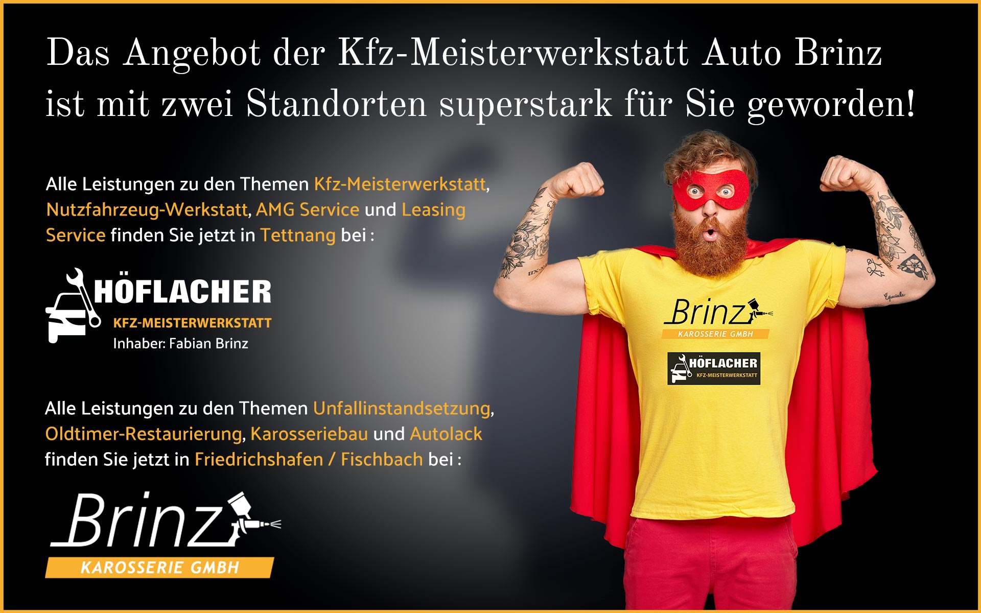 Auto Brinz - Friedrichshafen / Fischbach am Bodensee - Hinweis Umzug